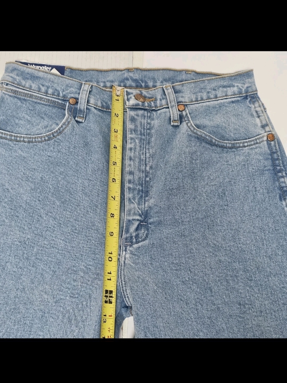New Wrangler Cowboy Cut 14 MWZ High Rise 11x32 Jeans Women Size 10 Tapered Leg - Picture 16 of 16